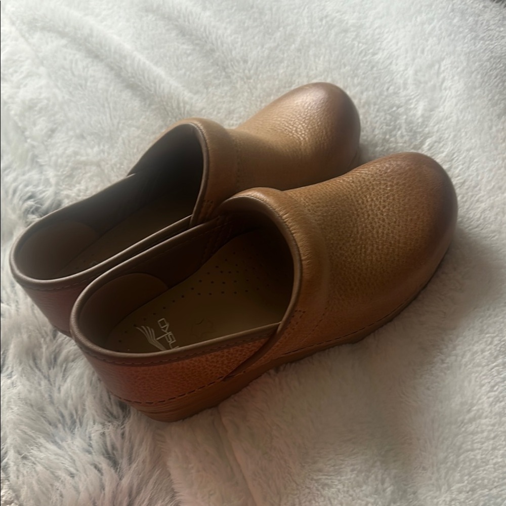 Kids Brown Leather Slip-On Shoes